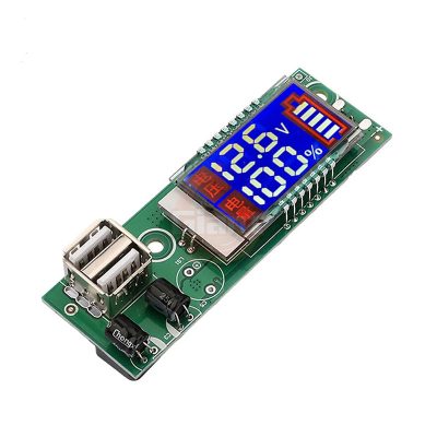 LCD Battery Voltmeter Module with 2 USB – SC8F8790